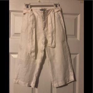 Tommy Hilfiger girls linen Capri pants Sz 6